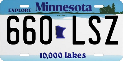 MN license plate 660LSZ