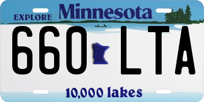 MN license plate 660LTA