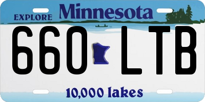 MN license plate 660LTB