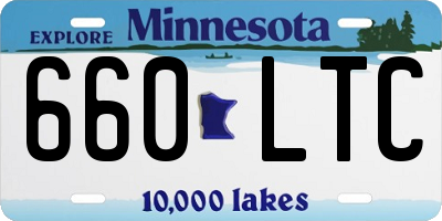 MN license plate 660LTC