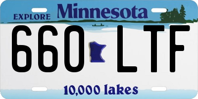 MN license plate 660LTF