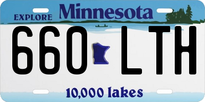 MN license plate 660LTH