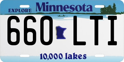 MN license plate 660LTI