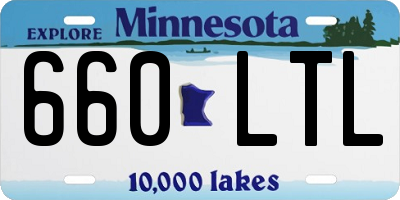 MN license plate 660LTL