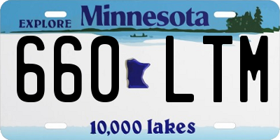 MN license plate 660LTM