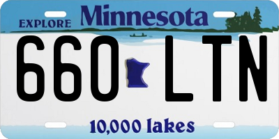 MN license plate 660LTN