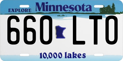 MN license plate 660LTO