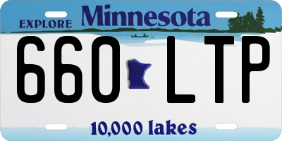 MN license plate 660LTP