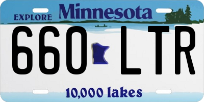 MN license plate 660LTR
