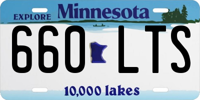 MN license plate 660LTS