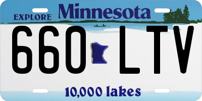 MN license plate 660LTV