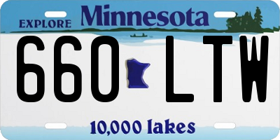 MN license plate 660LTW