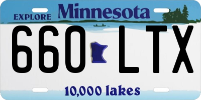 MN license plate 660LTX