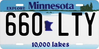 MN license plate 660LTY