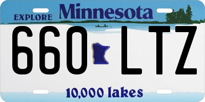 MN license plate 660LTZ