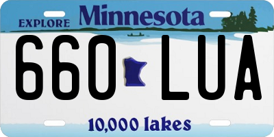 MN license plate 660LUA