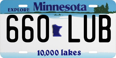 MN license plate 660LUB