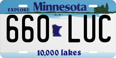 MN license plate 660LUC