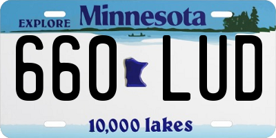 MN license plate 660LUD