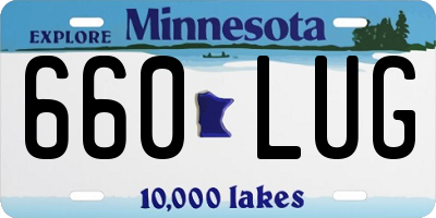MN license plate 660LUG