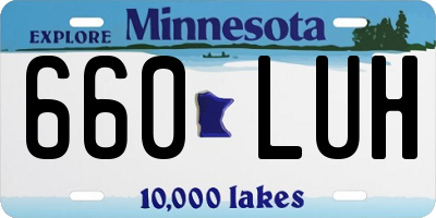 MN license plate 660LUH