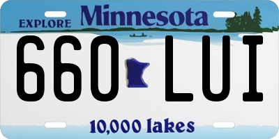 MN license plate 660LUI