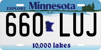 MN license plate 660LUJ