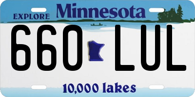 MN license plate 660LUL