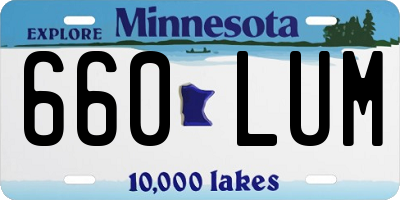 MN license plate 660LUM
