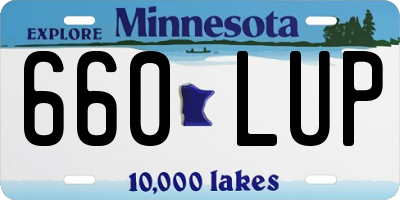 MN license plate 660LUP