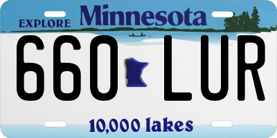 MN license plate 660LUR