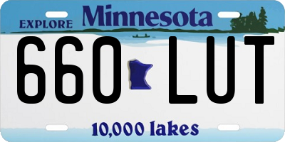MN license plate 660LUT