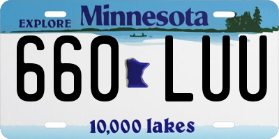 MN license plate 660LUU