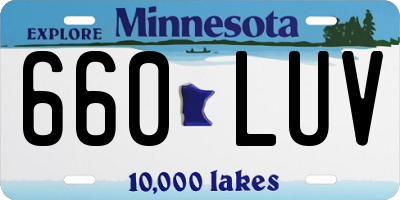 MN license plate 660LUV