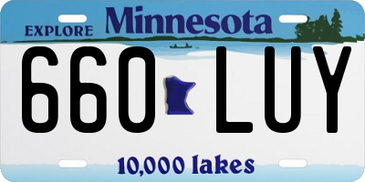 MN license plate 660LUY