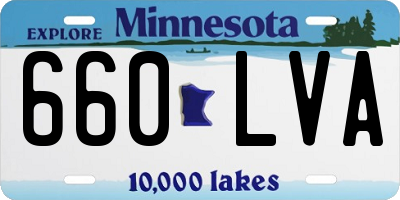 MN license plate 660LVA