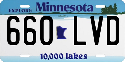 MN license plate 660LVD