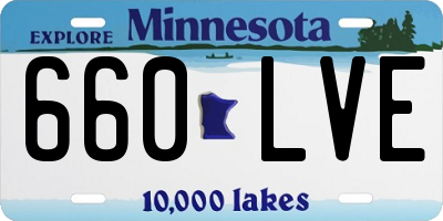 MN license plate 660LVE
