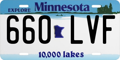 MN license plate 660LVF