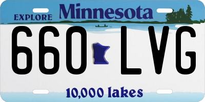 MN license plate 660LVG