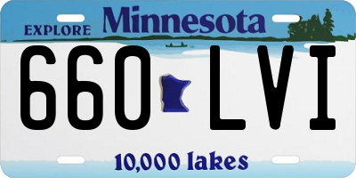 MN license plate 660LVI