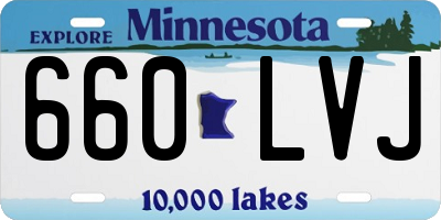 MN license plate 660LVJ