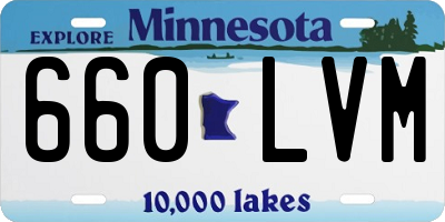 MN license plate 660LVM