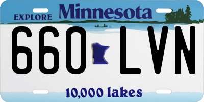 MN license plate 660LVN