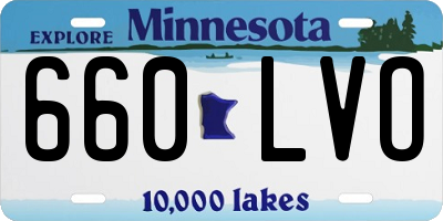 MN license plate 660LVO