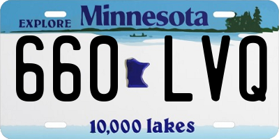 MN license plate 660LVQ