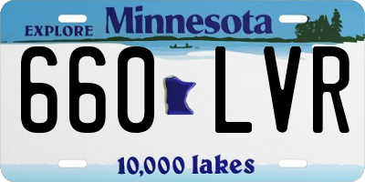 MN license plate 660LVR