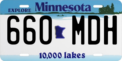 MN license plate 660MDH