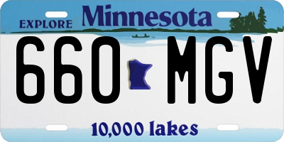 MN license plate 660MGV