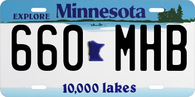 MN license plate 660MHB